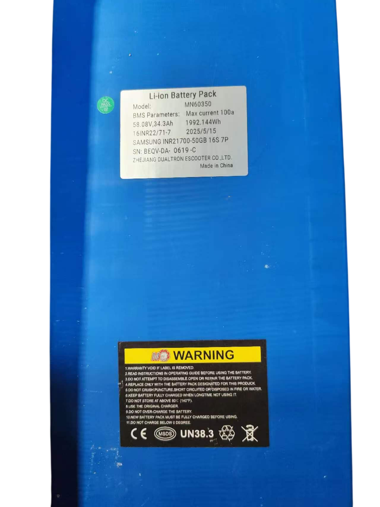 DUALTRON ACHILLEUS & ACHILLEUS 2023 | 60V35AH BATTERY SAMSUNG OU LG