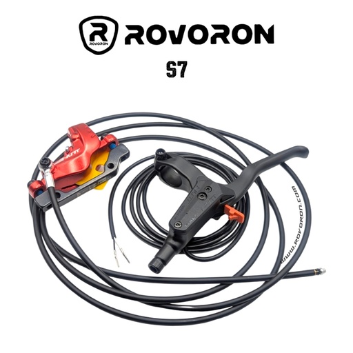 [ROVORON0206] ROVORON S7 | KIT DE FREIN ARRIERE COMPLET (LEVIER GAUCHE + ETRIER DE FREIN AR)