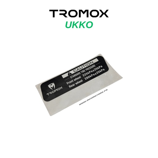 [TROMOX0473] UKKO | Tire Pressure Sticker